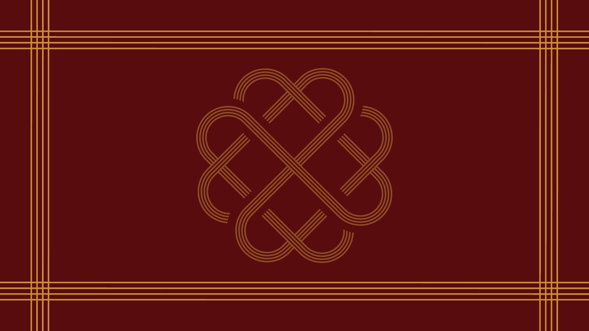 Dark red background with gold CASL knot logo